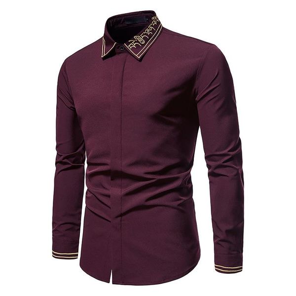 men's casual shirts 2021 hollow european size trend embroidered asymmetric long-sleeved shirt western denim slim fit social dress, White;black
men's casual shirts 2021 hollow european size trend embroidered asymmetric long-sleeved shirt western denim slim fit social dress, White;black