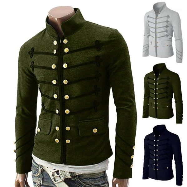 men's jackets coat jacket gothic embroider button blazer stand collar uniform cosplay costume party suit outwear masculino #, Black;brown
men's jackets coat jacket gothic embroider button blazer stand collar uniform cosplay costume party suit outwear masculino #, Black;brown