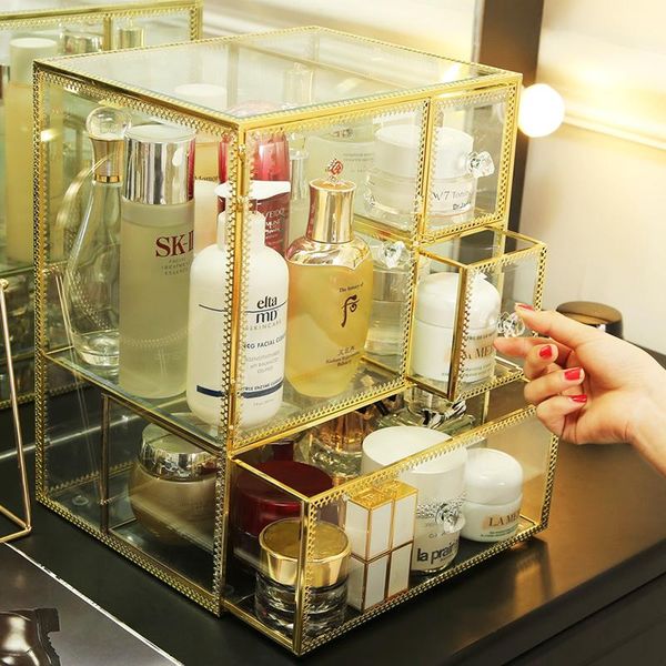 bathroom storage & organization m large grids glass and metal perfume bottles makeup box square gold cosmetic organizer with door b2207
bathroom storage & organization m large grids glass and metal perfume bottles makeup box square gold cosmetic organizer with door b2207