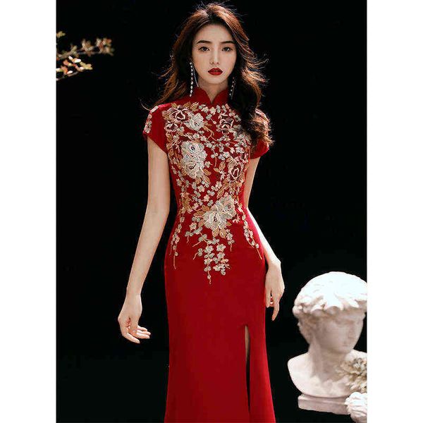 prom luxury boutique occasion dresses cheongsam toast bride 2021 wine red fishtail long chine can wear at ordinary tim, Black
prom luxury boutique occasion dresses cheongsam toast bride 2021 wine red fishtail long chine can wear at ordinary tim, Black