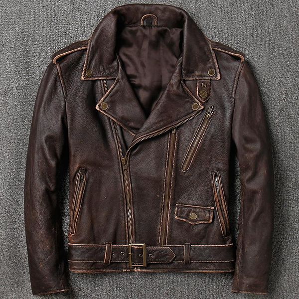 men's leather & faux retro style genuine cowhide jackets, fashionable slim motorcycle high-quality jackets coat, Black
men's leather & faux retro style genuine cowhide jackets, fashionable slim motorcycle high-quality jackets coat, Black