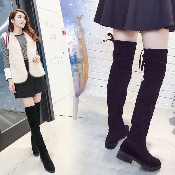boots 2021 autumn winter over the knee women square low-heeled ladies lace up stretch fabric fashion, Black
boots 2021 autumn winter over the knee women square low-heeled ladies lace up stretch fabric fashion, Black