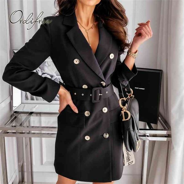 spring autumn women blazer dress long sleeve bleted casual outwear office lady suit 210513, Black;gray
spring autumn women blazer dress long sleeve bleted casual outwear office lady suit 210513, Black;gray