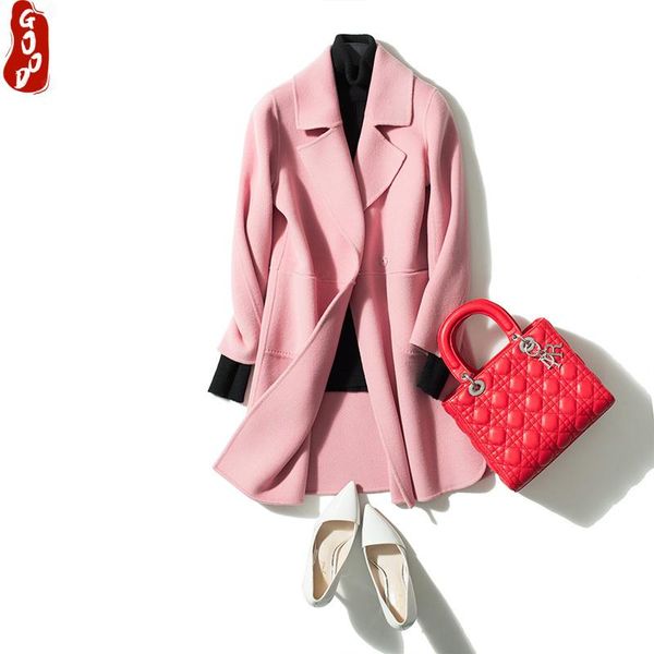100% real wool coat women winter long jacket female korean ladies elegant woolen vintage casaco feminino hiver 1616 women's & blends, Black
100% real wool coat women winter long jacket female korean ladies elegant woolen vintage casaco feminino hiver 1616 women's & blends, Black