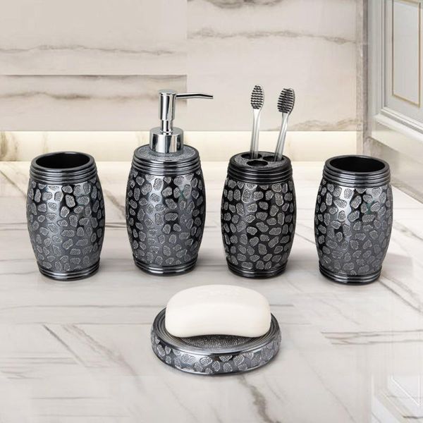 bath accessory set luxury resin bathroom accessories silver black gold soap dish mouthwash cup toothbrush dispenser lotion bottle
bath accessory set luxury resin bathroom accessories silver black gold soap dish mouthwash cup toothbrush dispenser lotion bottle