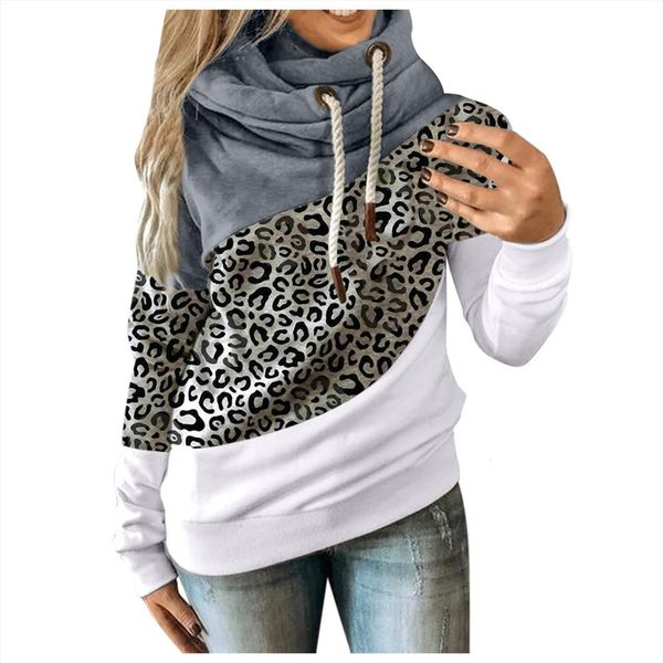 women patchwork casual leopard sweater contrast long sleeve fleece lady oversized and winter, White;black
women patchwork casual leopard sweater contrast long sleeve fleece lady oversized and winter, White;black