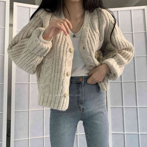 luxury women's jackets 2021 autumn and winter cloth korean fashion lazy wind hemp hand crocheted thick thread sweater cardigan et women, Black;brown
luxury women's jackets 2021 autumn and winter cloth korean fashion lazy wind hemp hand crocheted thick thread sweater cardigan et women, Black;brown