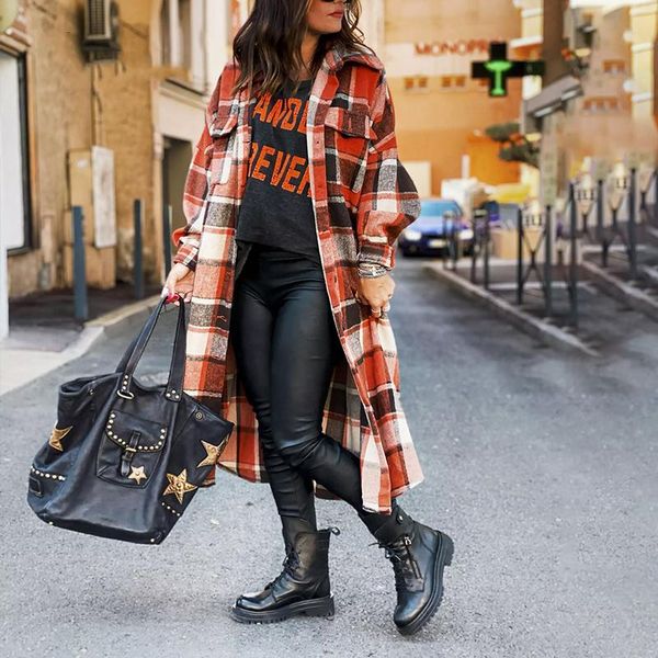 women's wool & blends ardm autumn pocket drop shoulders sleeves casual plaid long coat women 2021 lapel collar female straight outwear, Black
women's wool & blends ardm autumn pocket drop shoulders sleeves casual plaid long coat women 2021 lapel collar female straight outwear, Black