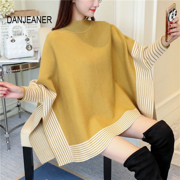 danjeaner loose bat sleeve stripes pullover turtleneck knitted sweater poncho oversize jumpers women autumn winter wool coat, White;black
danjeaner loose bat sleeve stripes pullover turtleneck knitted sweater poncho oversize jumpers women autumn winter wool coat, White;black