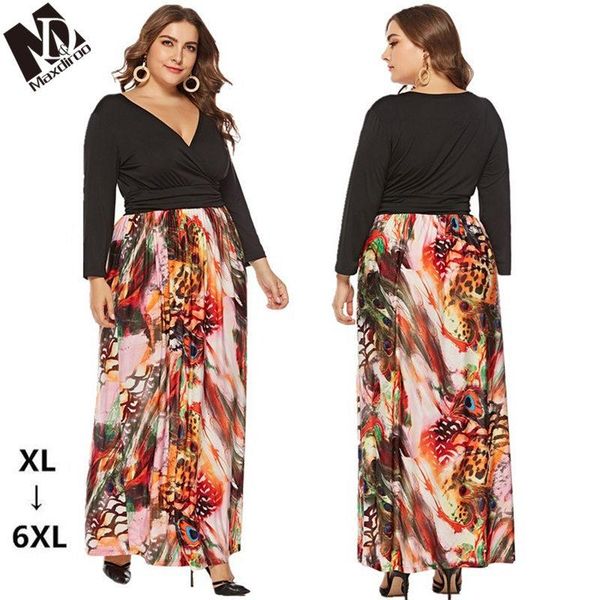 casual dresses maxdiroo 2021 spring women v neck long sleeve floor-length plus size dress woman patchwork abstract pringting robe femme, Black;gray
casual dresses maxdiroo 2021 spring women v neck long sleeve floor-length plus size dress woman patchwork abstract pringting robe femme, Black;gray