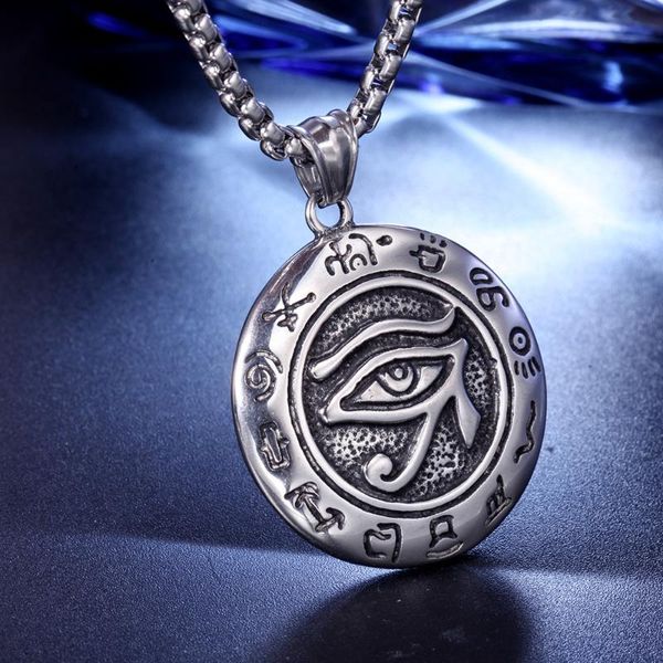 pendant necklaces 2021 design demon evil eye punk men's necklace vintage amulet luck stainless steel jewelry for men boy gift, Silver
pendant necklaces 2021 design demon evil eye punk men's necklace vintage amulet luck stainless steel jewelry for men boy gift, Silver