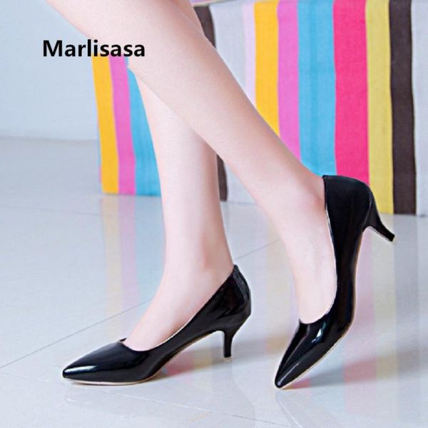 dress shoes marlisasa salto alto women classic black pu leather stiletto ladies fashion sweet party red high heel pumps g3544