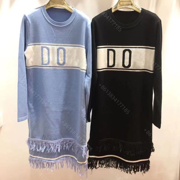 designer women wool knit dress hoodie casual crochet mujer midi dresses shirt long sleeve high-end cd brand logo designer clothes womens who, Black;gray 
designer women wool knit dress hoodie casual crochet mujer midi dresses shirt long sleeve high-end cd brand logo designer clothes womens who, Black;gray