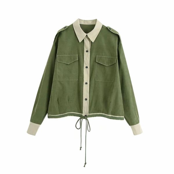 women fashion pockets full sleeve short jackets ladies turn down coller single breastde jacket casual female 210521, Black;brown
women fashion pockets full sleeve short jackets ladies turn down coller single breastde jacket casual female 210521, Black;brown