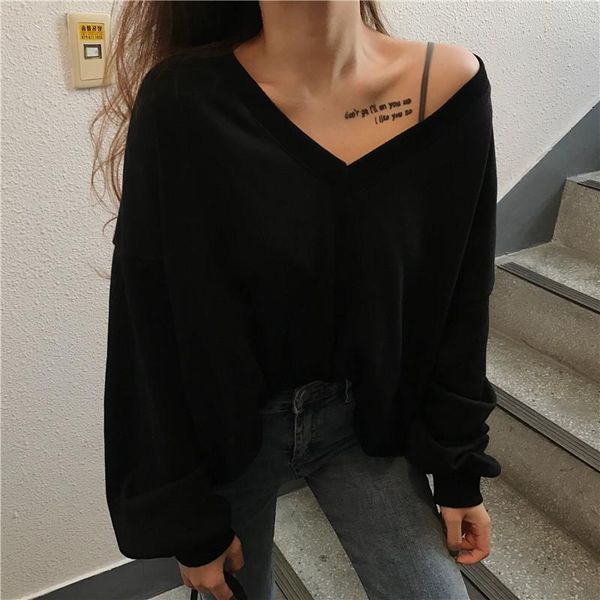 women's hoodies & sweatshirts women long sleeve v-neck lantern retro spring autumn sweat shirts soft fashion female girl student l0580, Black
women's hoodies & sweatshirts women long sleeve v-neck lantern retro spring autumn sweat shirts soft fashion female girl student l0580, Black