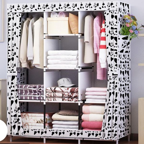 hooks & rails waterproof oxford cloth multi-purpose clothing storage cabinet wardrobe diy assembly reinforced folding closet furniture
hooks & rails waterproof oxford cloth multi-purpose clothing storage cabinet wardrobe diy assembly reinforced folding closet furniture