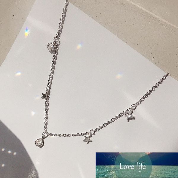 925 sterling silver star waterdrop choker necklace for women clavicle chain zircon necklace party wedding jewelry gifts s-n714
925 sterling silver star waterdrop choker necklace for women clavicle chain zircon necklace party wedding jewelry gifts s-n714
