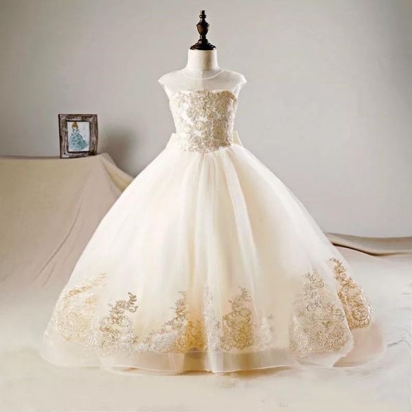royal gold lace 2021 flower girls dresses for wedding real p sheer neck cap short sleeves applique big bows back first communion dress, White;blue
royal gold lace 2021 flower girls dresses for wedding real p sheer neck cap short sleeves applique big bows back first communion dress, White;blue