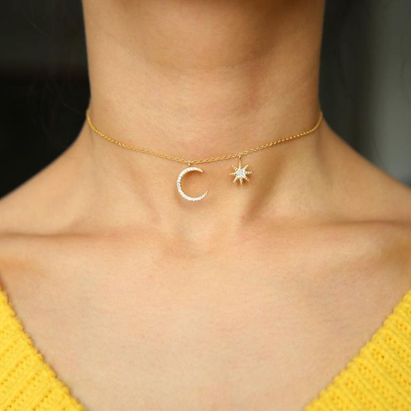 moon star charm choker elegant christmas gift girl women charming lovely jewelry chocker cz necklace chokers, Golden;silver
moon star charm choker elegant christmas gift girl women charming lovely jewelry chocker cz necklace chokers, Golden;silver