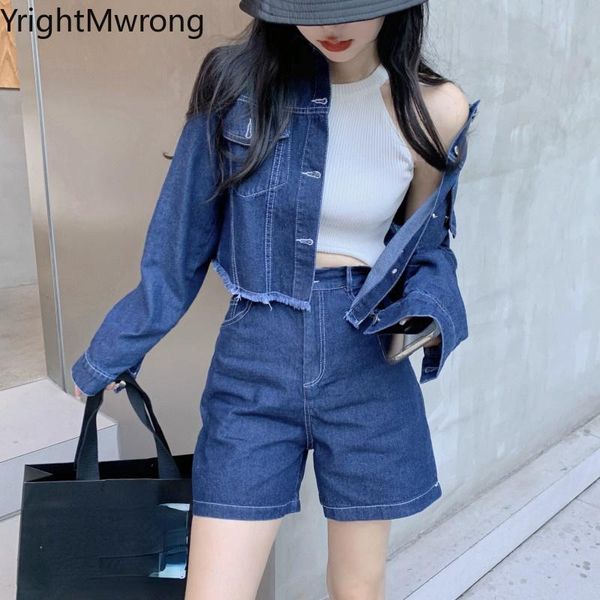 women's tracksuits fall two piece set denim jacket long sleeve coat outfit crop + high waist jeans short women cowboy fashion suit autu, Gray
women's tracksuits fall two piece set denim jacket long sleeve coat outfit crop + high waist jeans short women cowboy fashion suit autu, Gray