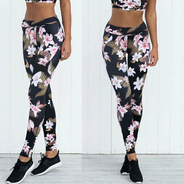 women's leggings women ladies fitness running gym exercise sports floral pencil ankle length, Black
women's leggings women ladies fitness running gym exercise sports floral pencil ankle length, Black
