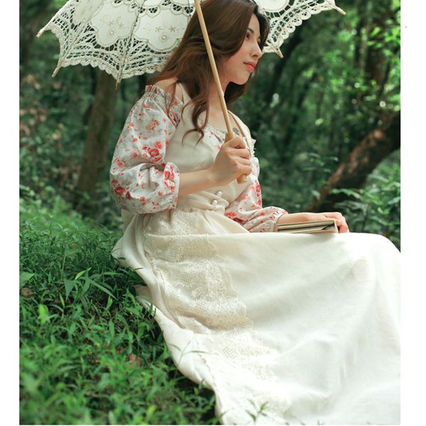 casual dresses women spring autumn vintage elegant slim long dress ladies retro sweet lolita lace cotton linen patchwork twinset floral qqlc, Black;gray
casual dresses women spring autumn vintage elegant slim long dress ladies retro sweet lolita lace cotton linen patchwork twinset floral qqlc, Black;gray