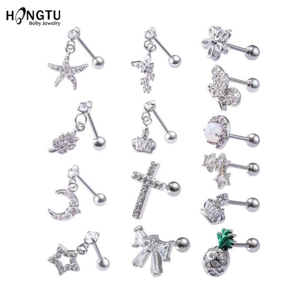 stud 1pc cz cartilage earring copper cross moon star flower tragus stainless steel ear piercing crystal daith earrings, Golden;silver
stud 1pc cz cartilage earring copper cross moon star flower tragus stainless steel ear piercing crystal daith earrings, Golden;silver