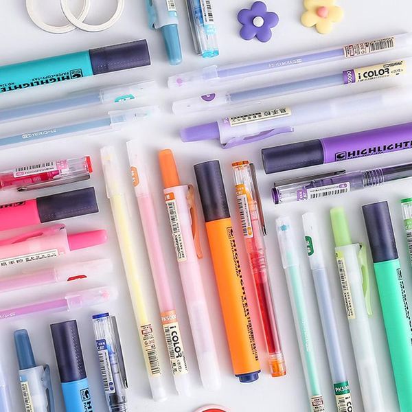 gel pens 5 pcs/lot creative colored ink pen highlighter marker set kids writing drawing office school supplies kawaii stationery
gel pens 5 pcs/lot creative colored ink pen highlighter marker set kids writing drawing office school supplies kawaii stationery