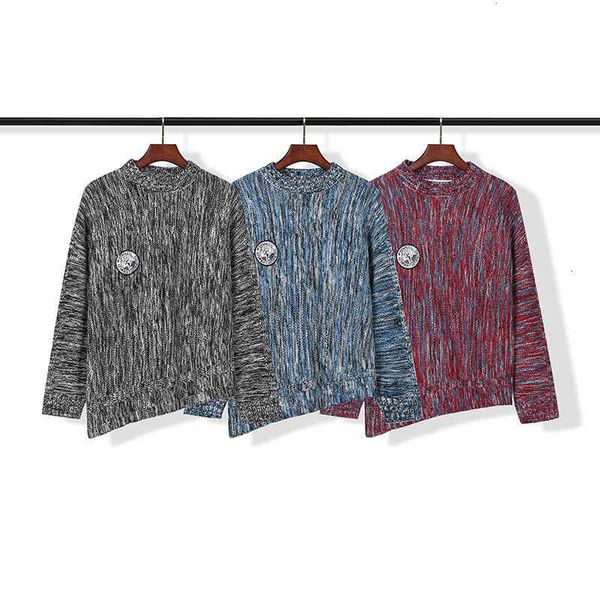 off- version quality high correct wh@e badge gradient knitted wool men's and women's versatile sweater, Black
off- version quality high correct wh@e badge gradient knitted wool men's and women's versatile sweater, Black