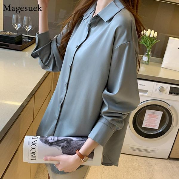 women's blouses & shirts spring loose women lapel chiffon white shirt solid long sleeve casual office ladies mujer 12656
women's blouses & shirts spring loose women lapel chiffon white shirt solid long sleeve casual office ladies mujer 12656