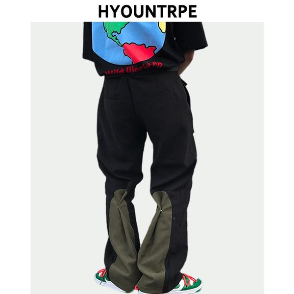 men's pants fashion back buttons loose straight mens casual suede streetwear zipper trousers hip hop harajuku pant joggers, Black
men's pants fashion back buttons loose straight mens casual suede streetwear zipper trousers hip hop harajuku pant joggers, Black