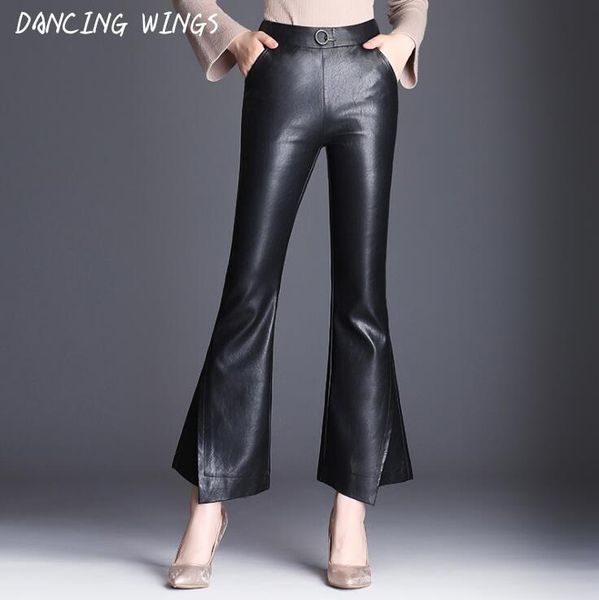 women's pants & capris faux pu leather women trousers elastic high waist micro bell bottom flare autumn winter split black, Black;white
women's pants & capris faux pu leather women trousers elastic high waist micro bell bottom flare autumn winter split black, Black;white