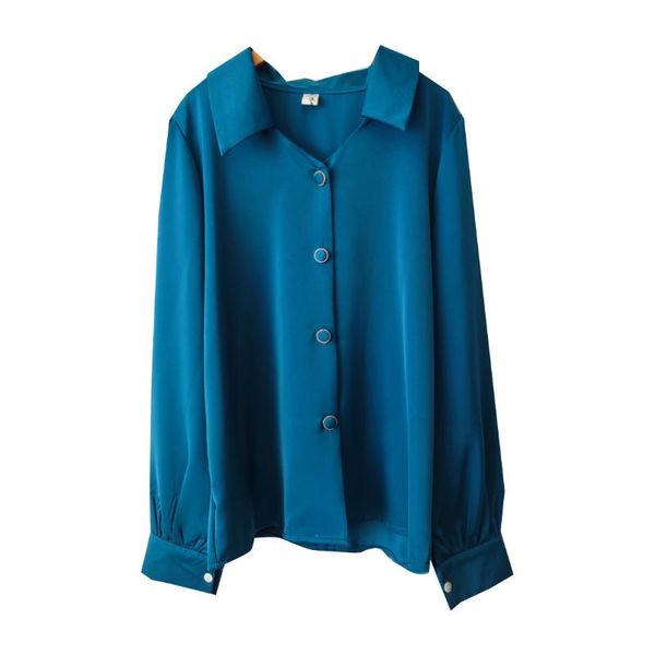 women's blouses & shirts 2021 ins spring fashion women satin blouse basic autumn long sleeve, White
women's blouses & shirts 2021 ins spring fashion women satin blouse basic autumn long sleeve, White