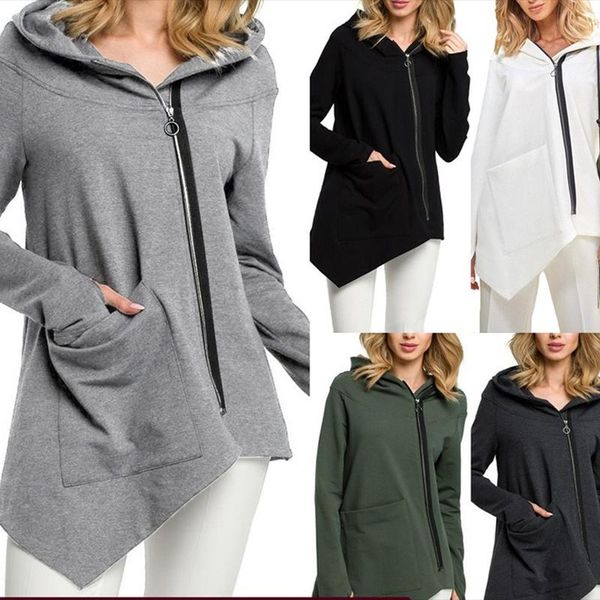 women's hoodies & sweatshirts diagonal zipper women fall 2021 irregular pocket loose fit sweatshirt casual hooded solid fashion long sl, Black
women's hoodies & sweatshirts diagonal zipper women fall 2021 irregular pocket loose fit sweatshirt casual hooded solid fashion long sl, Black