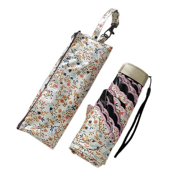 umbrellas minimalist floral embroidery is small and portable five-fold sun protection uv pocket
umbrellas minimalist floral embroidery is small and portable five-fold sun protection uv pocket
