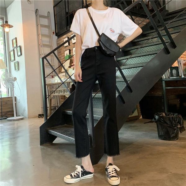 women's jeans dd021 spring korean version of thin and tall black nine-point pants trendy straight high-waisted, Blue
women's jeans dd021 spring korean version of thin and tall black nine-point pants trendy straight high-waisted, Blue
