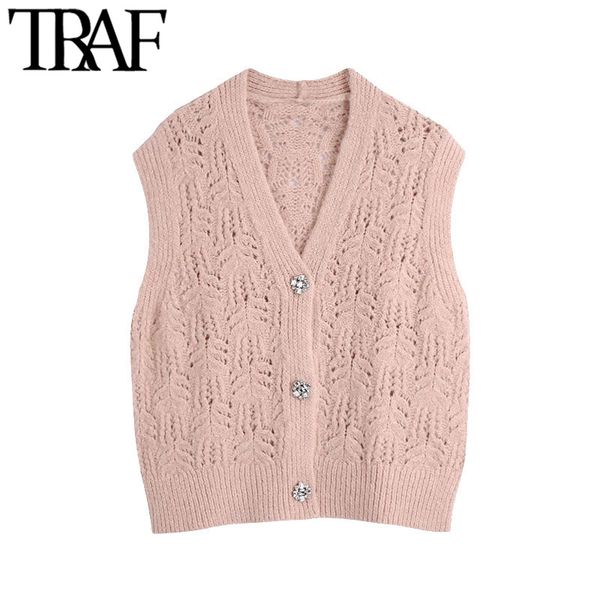 traf women sweet fashion with bejewelled buttons knitted vest sweater vintage sleeveless female waistcoat chic 210415, White
traf women sweet fashion with bejewelled buttons knitted vest sweater vintage sleeveless female waistcoat chic 210415, White