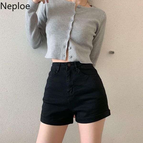 neploe denim crimping shorts women korean fashion zipper button femme summer 2021 casual wide leg jeans 1d489 women's, White;black
neploe denim crimping shorts women korean fashion zipper button femme summer 2021 casual wide leg jeans 1d489 women's, White;black