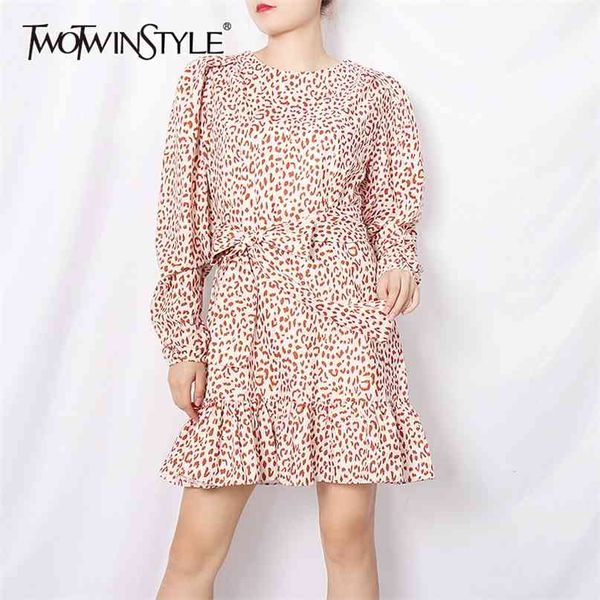 elegant bowknot leopard women dress o neck lantern sleeve high waist hit color dresses female fashion clothing 210520, Black;gray
elegant bowknot leopard women dress o neck lantern sleeve high waist hit color dresses female fashion clothing 210520, Black;gray