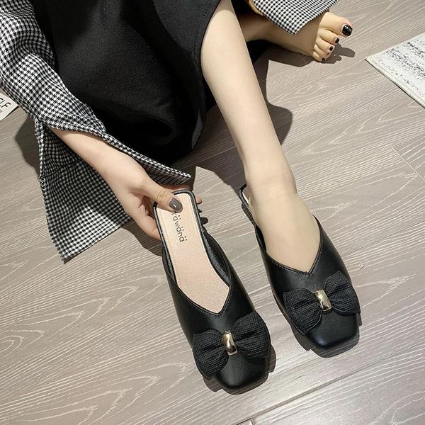 baotou half slippers women's outer wear ins tide 2021 korean version of wild without heel muller sandals and m1762, Black
baotou half slippers women's outer wear ins tide 2021 korean version of wild without heel muller sandals and m1762, Black