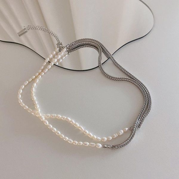 pendant necklaces unique design double layer freshwater pearl necklace for women simple metal chain beaded jewelry wholesale, Silver
pendant necklaces unique design double layer freshwater pearl necklace for women simple metal chain beaded jewelry wholesale, Silver