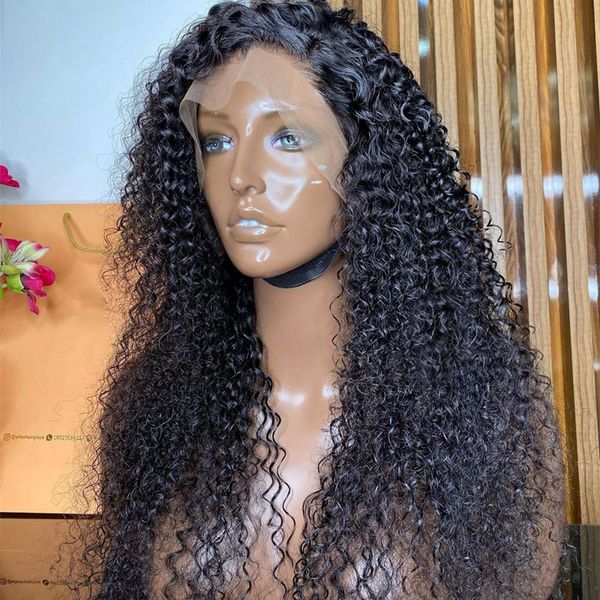 part 26 inch black kinky curly lace front wig with babyhair synthetic glueless preplucked heat resistant for women 180% 
part 26 inch black kinky curly lace front wig with babyhair synthetic glueless preplucked heat resistant for women 180%