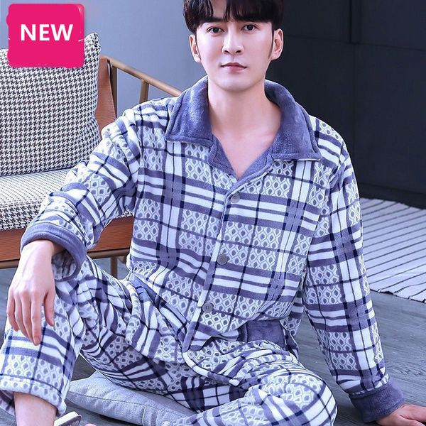 women's sleepwear men pajamas flannel thick warm casual pyjama man embroidery long shirt pant men's large sizes kpacotakowka n263, Black;red
women's sleepwear men pajamas flannel thick warm casual pyjama man embroidery long shirt pant men's large sizes kpacotakowka n263, Black;red