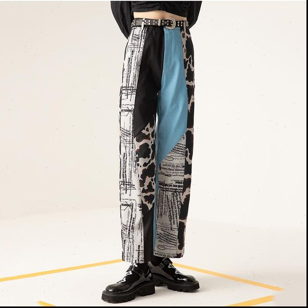 lanmrem printed high waist straight womens pant jeans spring and autumn full length street wear girls pants wo18302m, Black;white
lanmrem printed high waist straight womens pant jeans spring and autumn full length street wear girls pants wo18302m, Black;white
