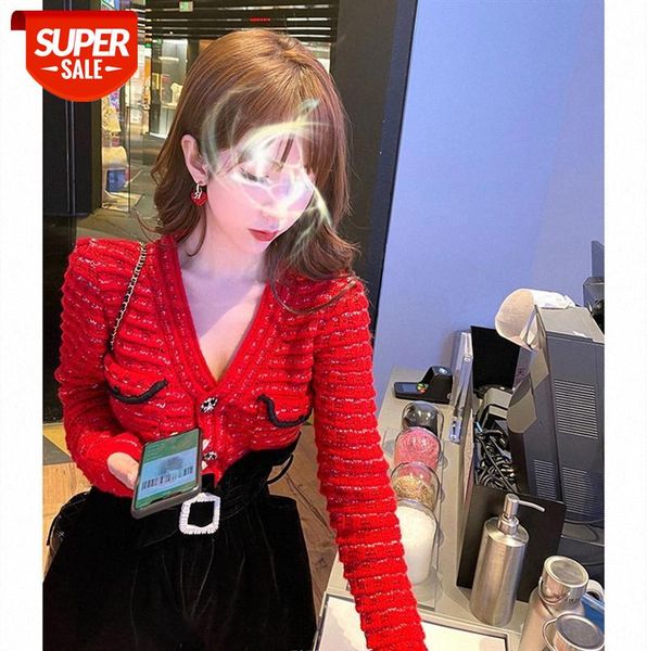 christmas red slim long sleeve short jacket women's knitwear sweater xiaoxiang #gz8j, Black
christmas red slim long sleeve short jacket women's knitwear sweater xiaoxiang #gz8j, Black