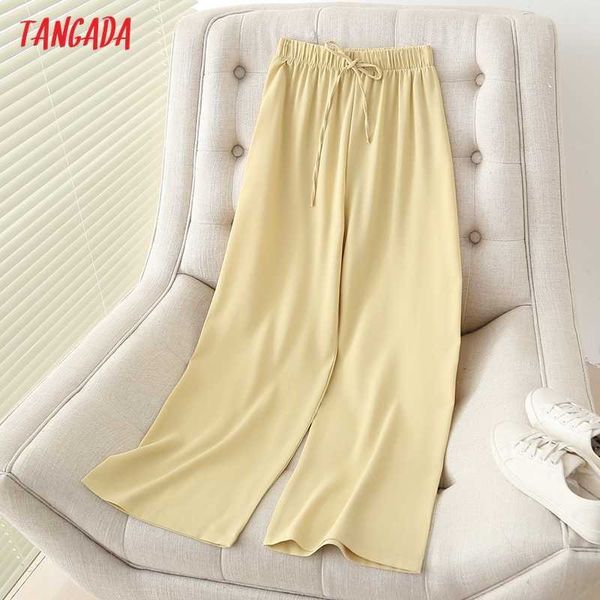 tangada summer women yellow long pants trousers vintage style strethy waist lady pants pantalon 7h03 210609, Black;white
tangada summer women yellow long pants trousers vintage style strethy waist lady pants pantalon 7h03 210609, Black;white
