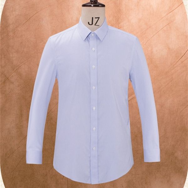 men's autumn casual slim blue stripe men's long sleeve shirt fashion top, White;black
men's autumn casual slim blue stripe men's long sleeve shirt fashion top, White;black