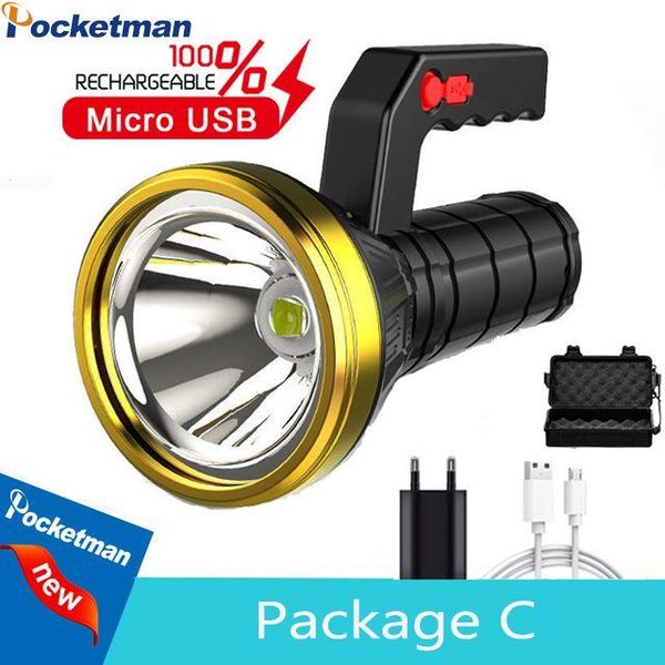 portable lanterns 50000lm long-range usb rechargeable lanterna waterproof led torch outdoor camping fishing light
portable lanterns 50000lm long-range usb rechargeable lanterna waterproof led torch outdoor camping fishing light