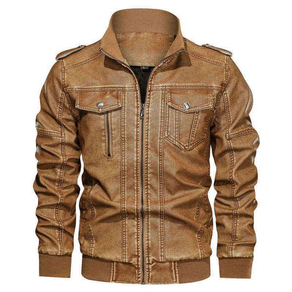 new men leather jacket vintage motorcycle pu leather coat men casual moto biker faux bomber jackets mens fashion streetwear coat y1122, Black;brown
new men leather jacket vintage motorcycle pu leather coat men casual moto biker faux bomber jackets mens fashion streetwear coat y1122, Black;brown