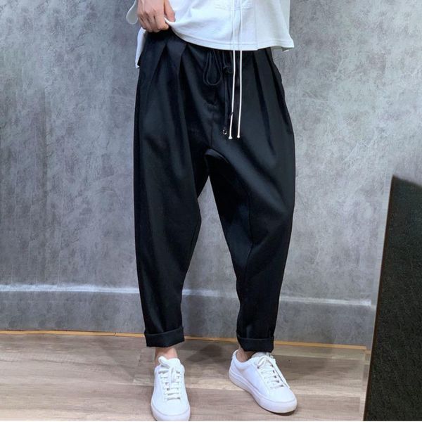 women's pants & capris lanmrem 2021 casual suit female autumn korean version loose solid color nine points cross feet harlan pb844, Black;white
women's pants & capris lanmrem 2021 casual suit female autumn korean version loose solid color nine points cross feet harlan pb844, Black;white